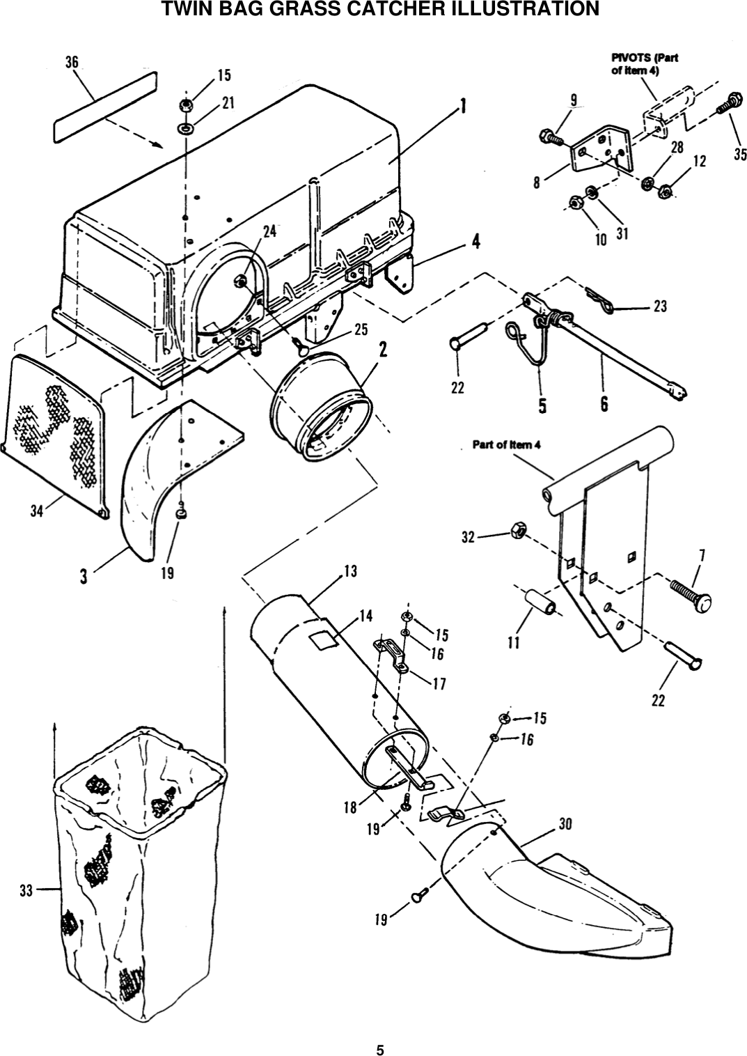Page 5 of 7 - Snapper Snapper-75438-Users-Manual- #6-1888 Twin Bag Grass Catcher Snapper-75438-users-manual