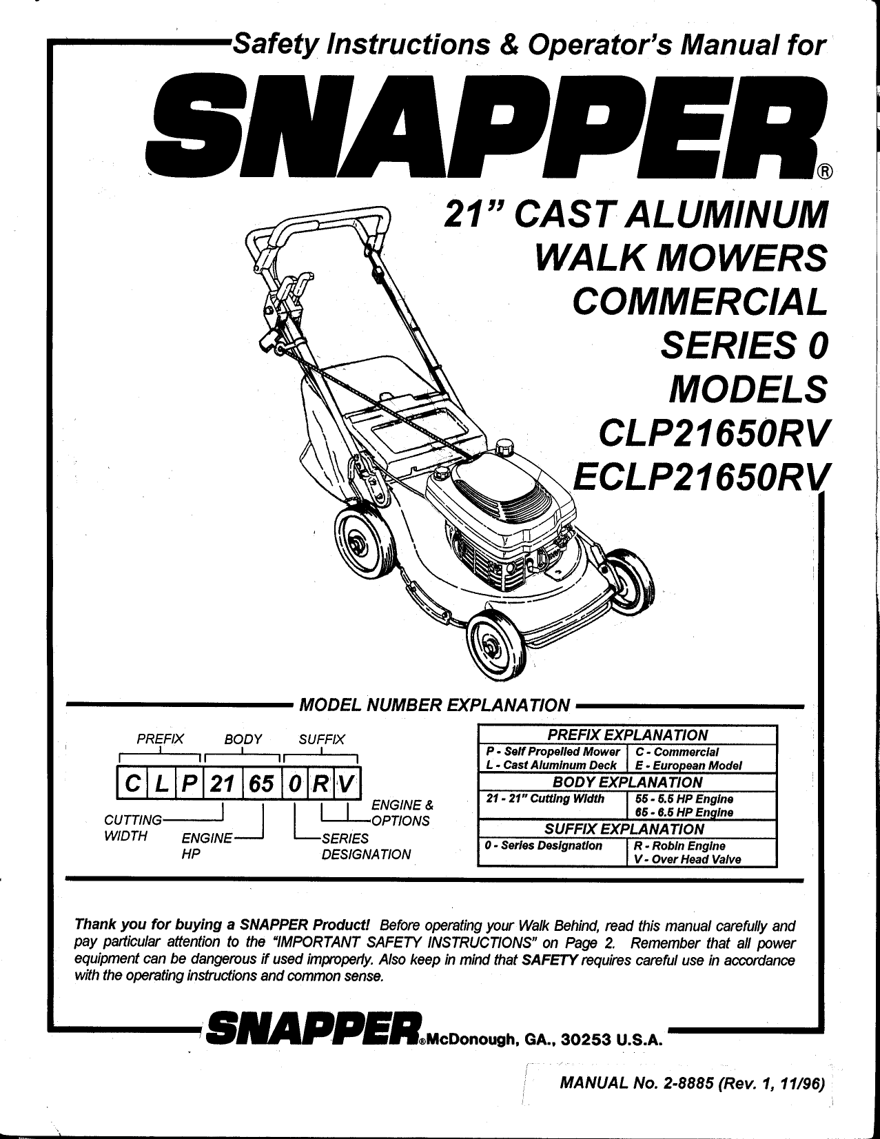 Snapper CLP21650RV