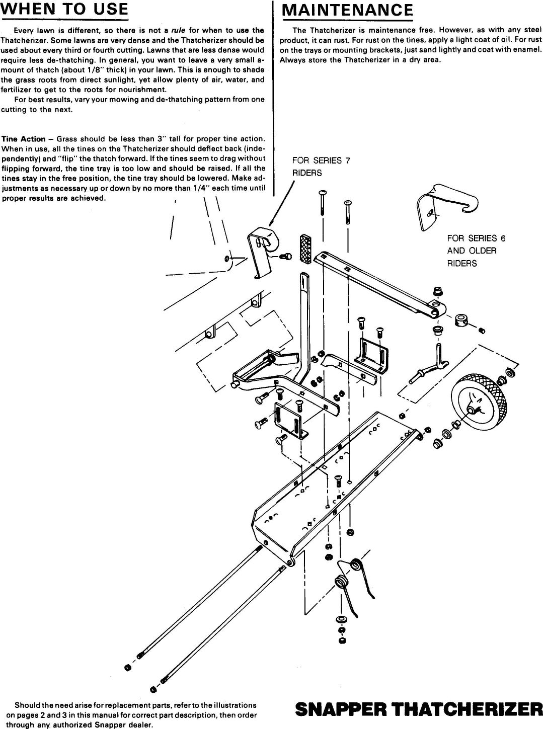 Page 4 of 4 - Snapper Snapper-Thatcherizer-6-0948-Users-Manual-  Snapper-thatcherizer-6-0948-users-manual
