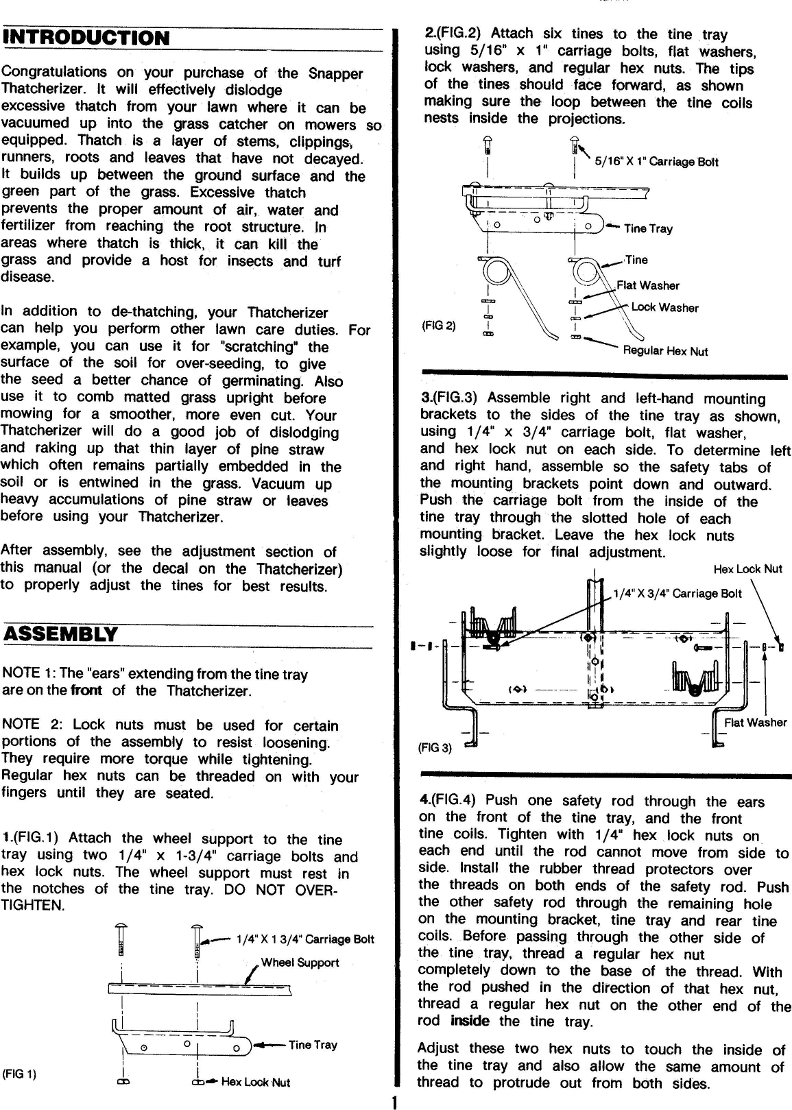 Page 2 of 4 - Snapper Snapper-Thatcherizer-61256-Users-Manual-  Snapper-thatcherizer-61256-users-manual