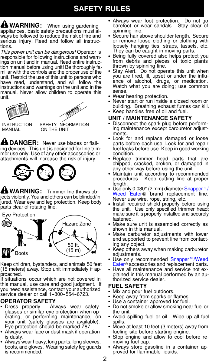 Page 2 of 12 - Snapper S31sst User Manual  To The 1164ea9d-f5d4-48d4-84f3-dd984dc70c9b