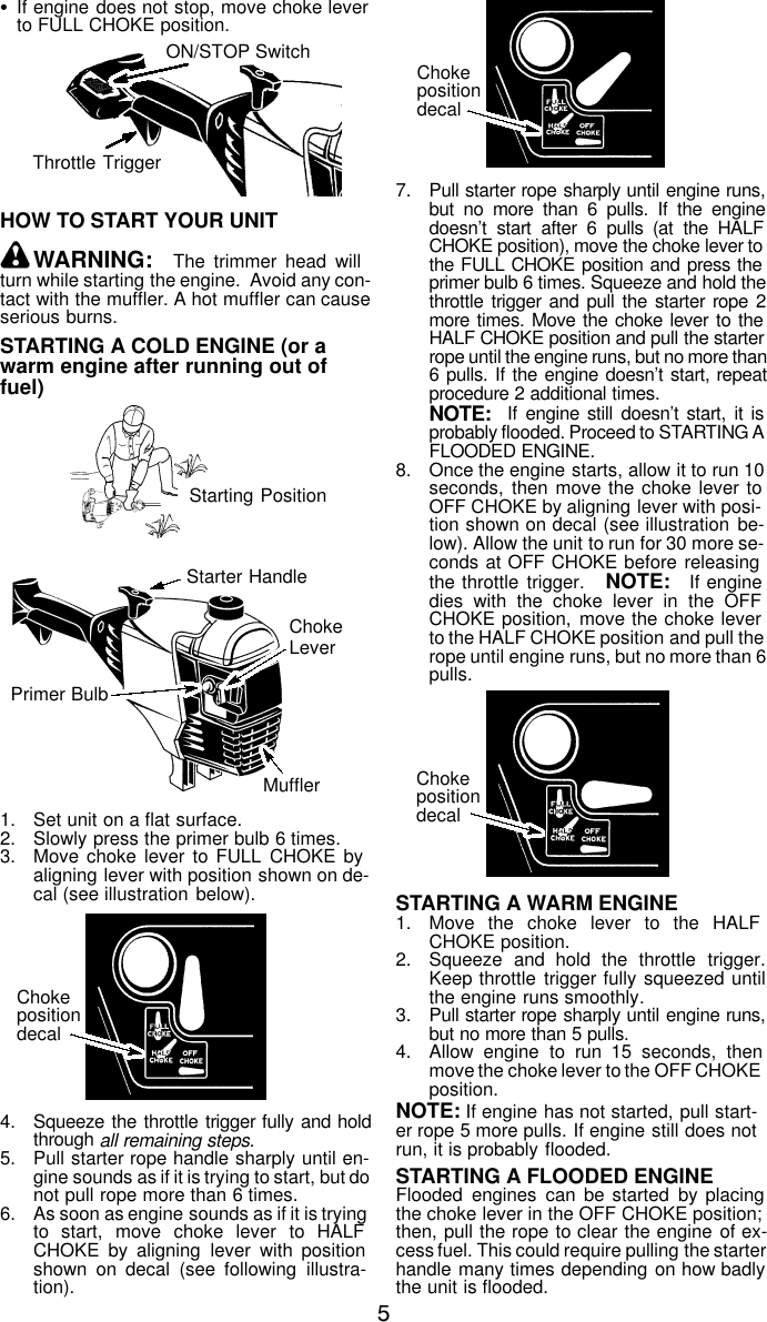 Page 5 of 12 - Snapper S31sst User Manual  To The 1164ea9d-f5d4-48d4-84f3-dd984dc70c9b