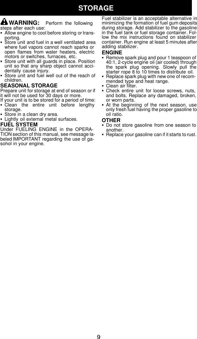 Page 9 of 12 - Snapper S31sst User Manual  To The 1164ea9d-f5d4-48d4-84f3-dd984dc70c9b