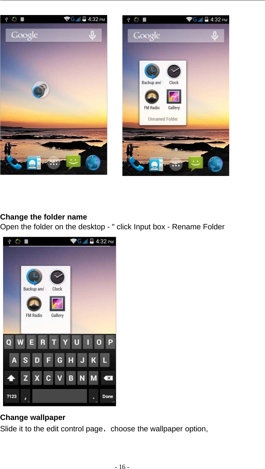 -16-Change the folder nameOpen the folder on the desktop - &quot; click Input box - Rename FolderChange wallpaperSlide it to the edit control page，choose the wallpaper option,