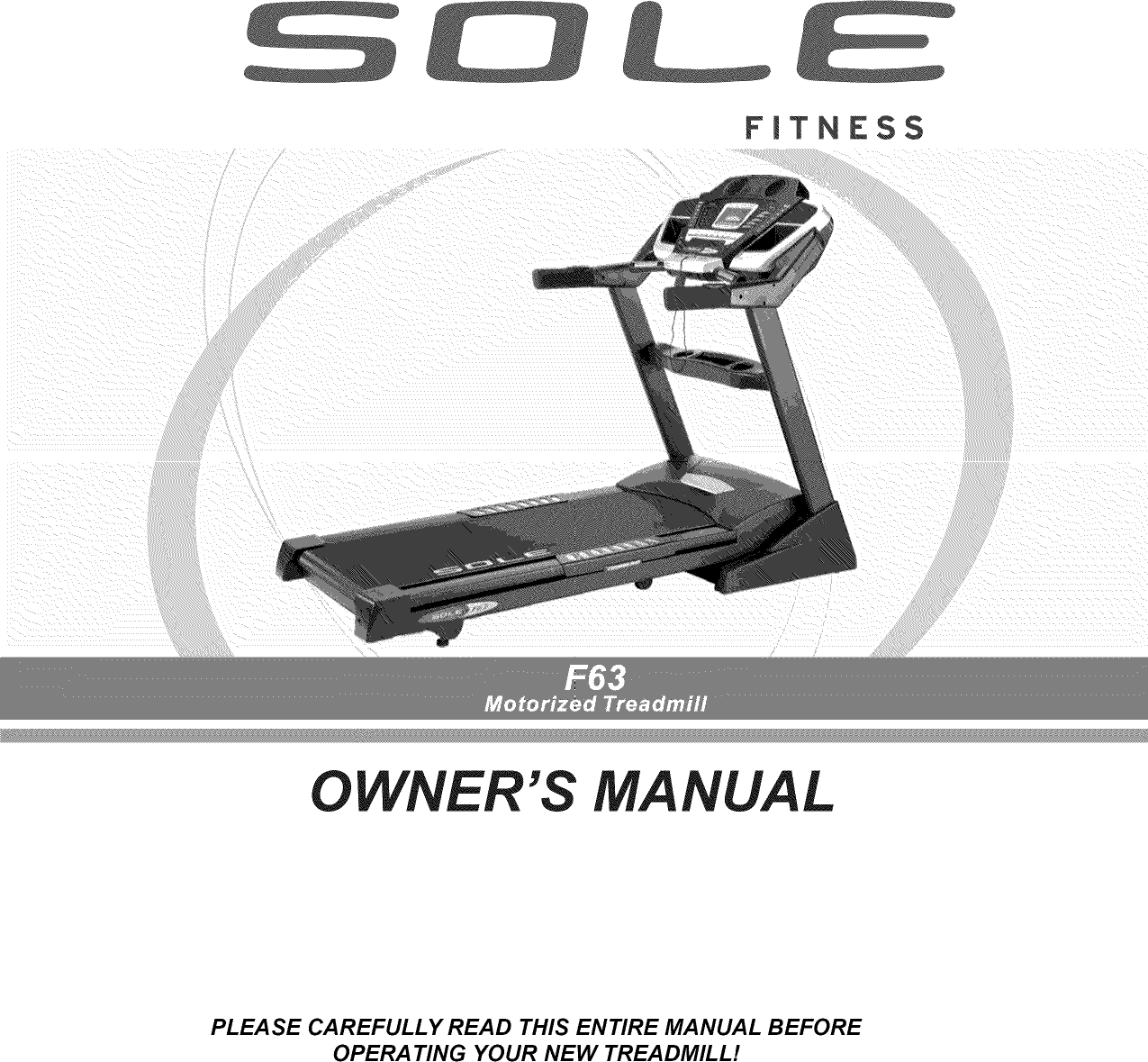 Sole F63 Treadmill Manual