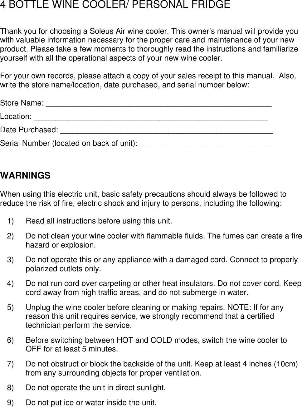 Page 2 of 6 - Soleus-Air Soleus-Air-Jc-4-Users-Manual- WELCOME  Soleus-air-jc-4-users-manual