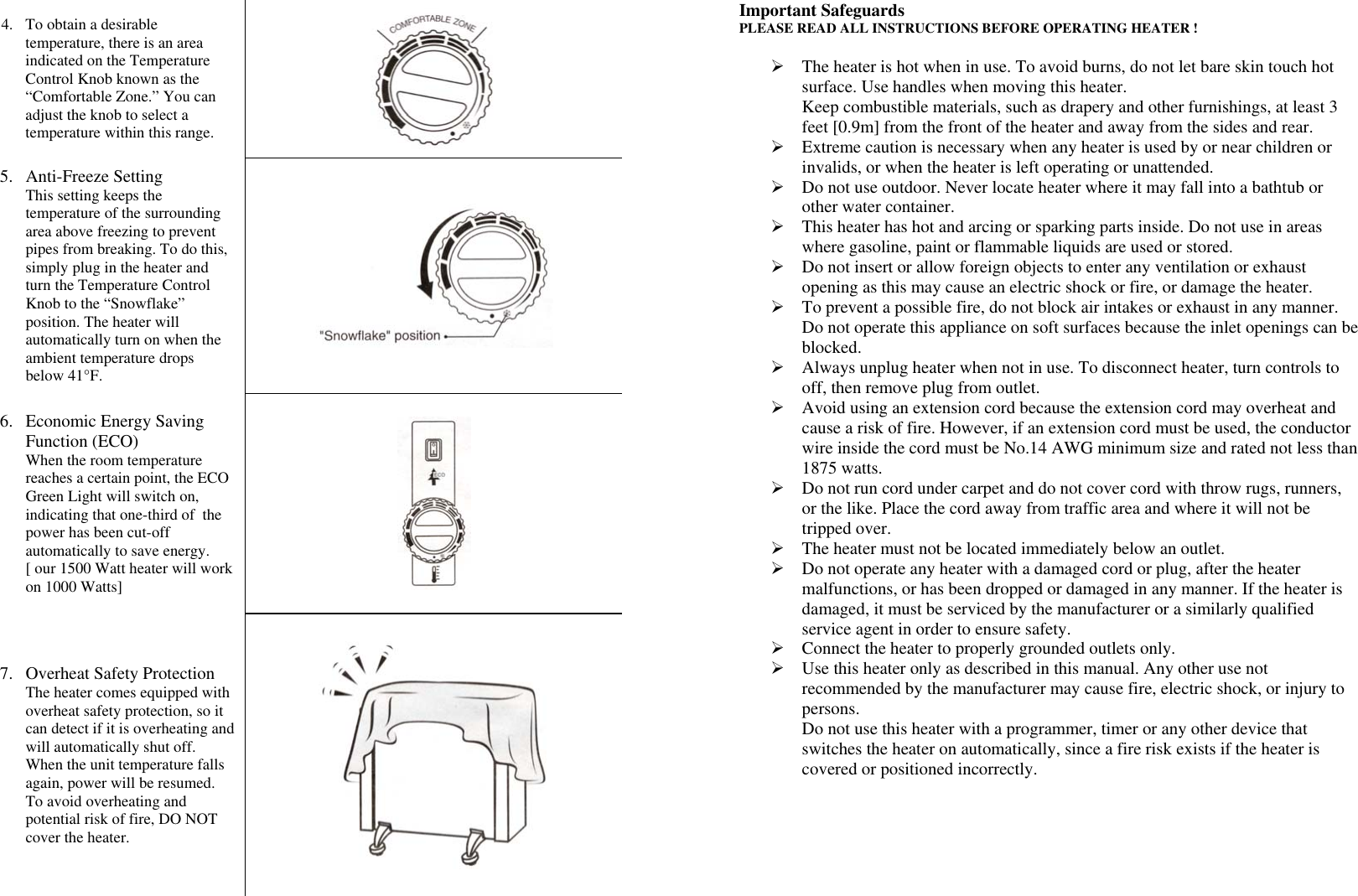 Page 4 of 5 - Soleus-Air Soleus-Air-Soleus-Air-Electric-Heater-Hgw-308-Users-Manual- MICATHERMIC PANEL HEATER  Soleus-air-soleus-air-electric-heater-hgw-308-users-manual
