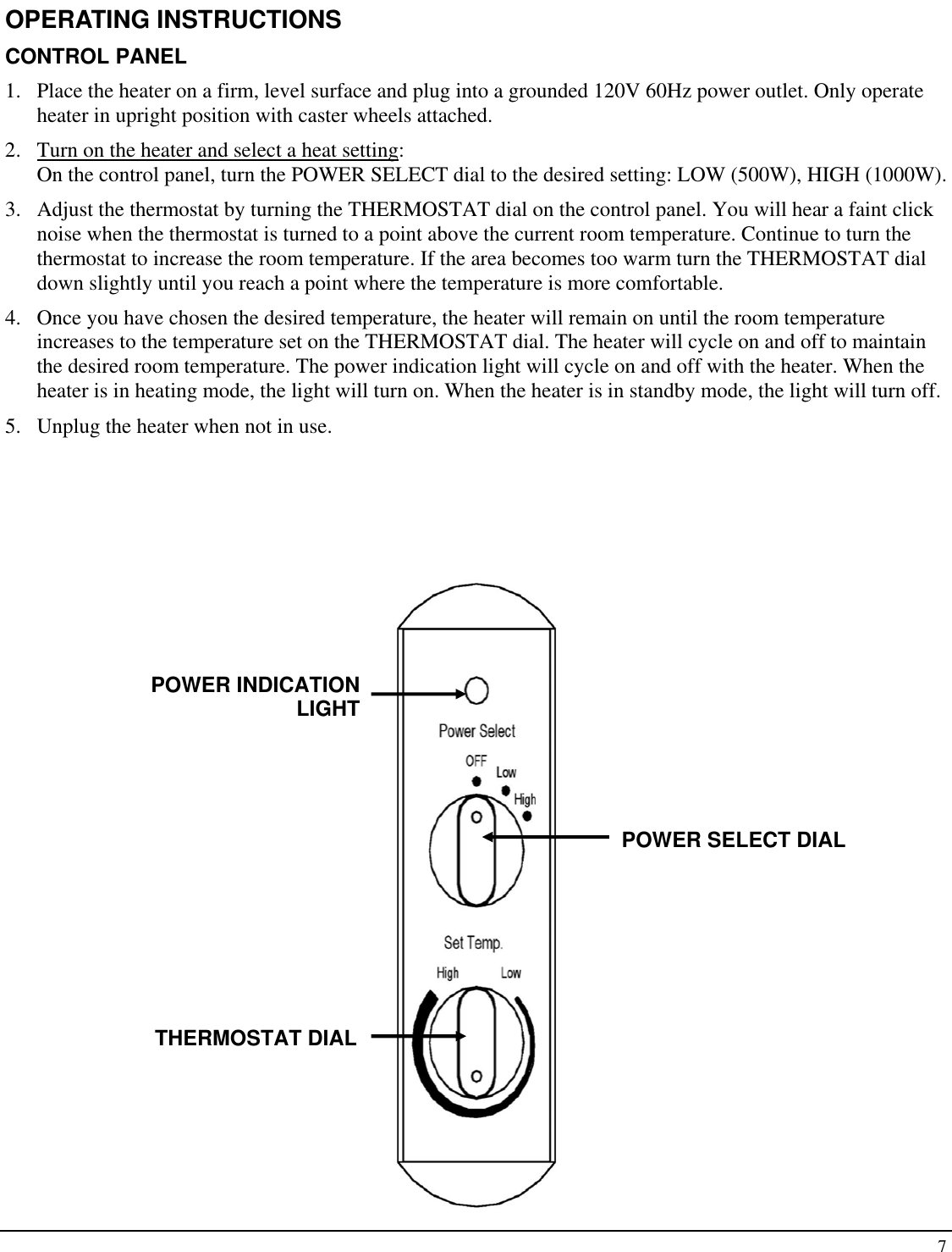 Page 7 of 10 - Soleus-Air Soleus-Air-Ultra-Thin-Micathermic-Heater-Hm1-10-32-Users-Manual- Soleus-air-ultra-thin-micathermic-heater-hm1-10-32-users-manual