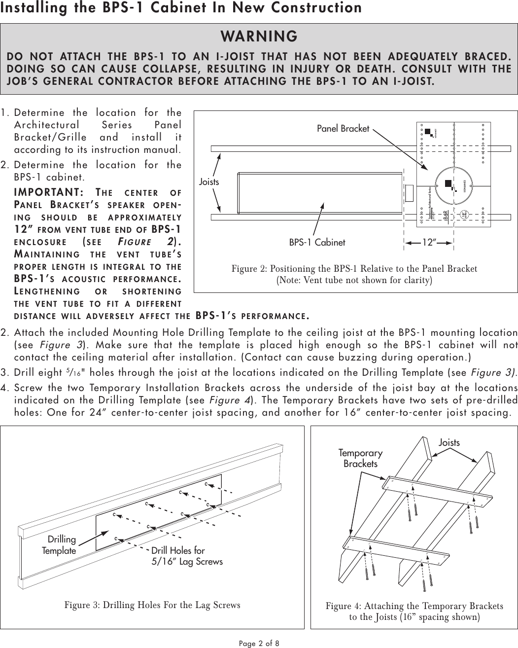 Page 2 of 8 - Sonance Sonance-Bandpass-Subwoofer-Bps-1-Users-Manual- BPS-1 Manual_032708a.qxp  Sonance-bandpass-subwoofer-bps-1-users-manual