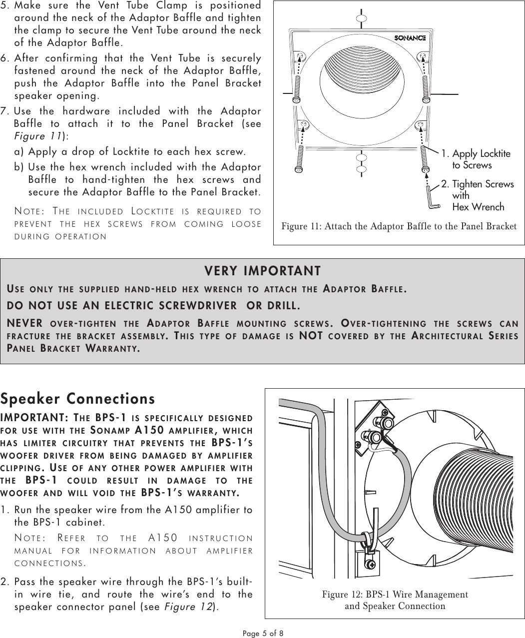 Page 5 of 8 - Sonance Sonance-Bandpass-Subwoofer-Bps-1-Users-Manual- BPS-1 Manual_032708a.qxp  Sonance-bandpass-subwoofer-bps-1-users-manual