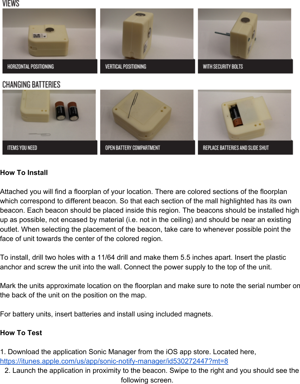 Sonic Notify 470DC Audio/Bluetooth based beacon for proximity