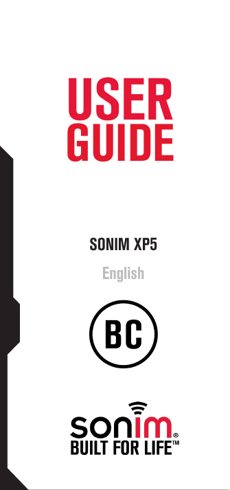 1USERGUIDESONIM XP5 English