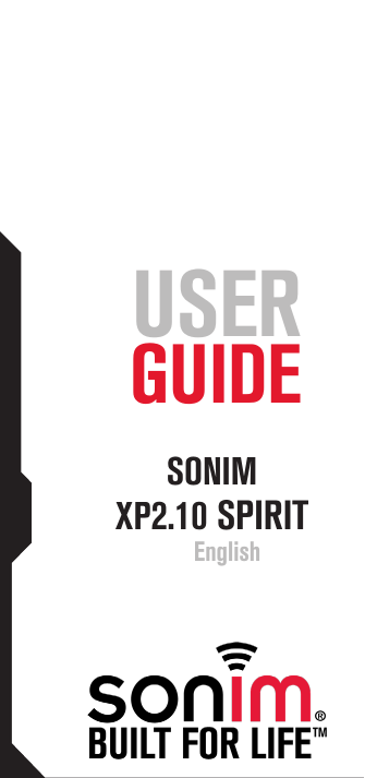  USER GUIDESONIM XP2.10 SPIRITEnglish