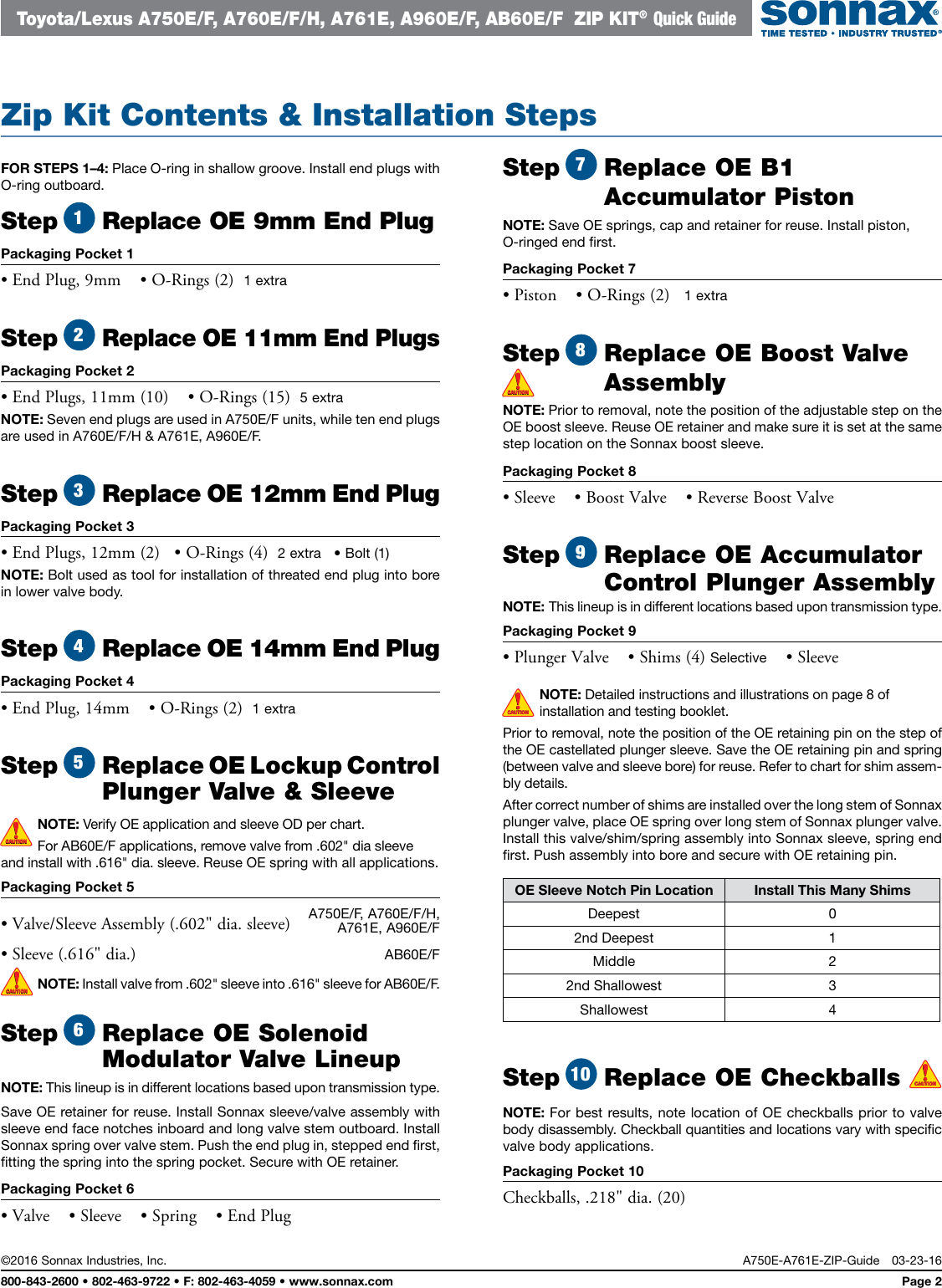 Page 2 of 10 - A750E-A761E-ZIP-IN