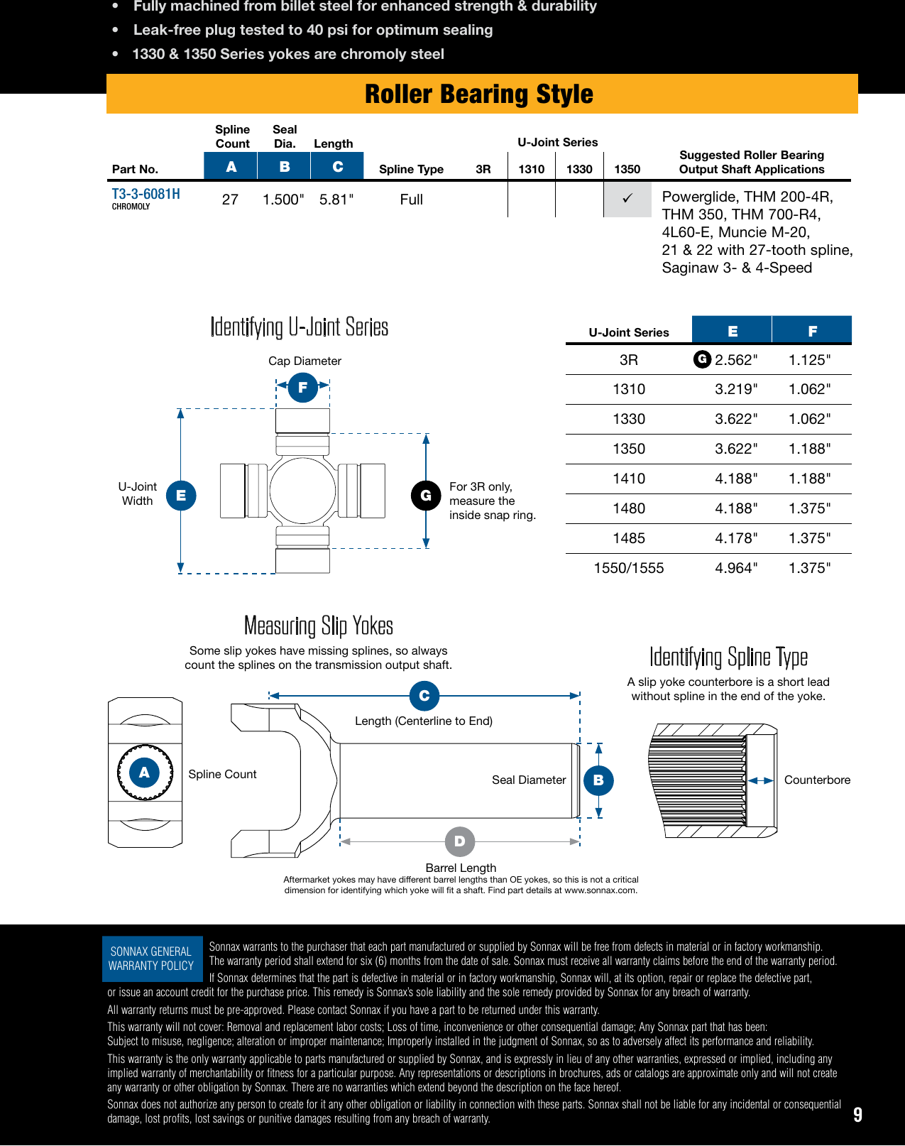 Page 11 of 12 - Sonnax Driveline Catalog V4