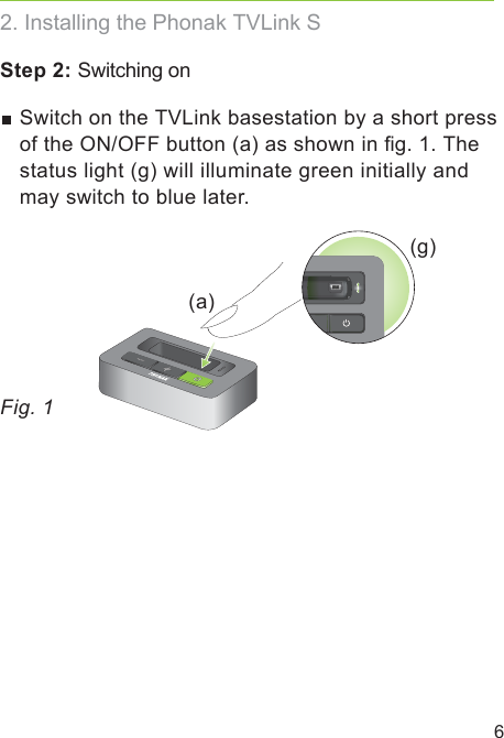 Page 7 of Sonova USA TVLINK2 Phonak TVLink S basestation User Manual manual