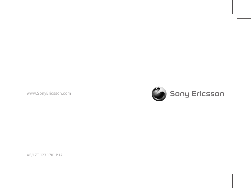 www.SonyEricsson.comAE/LZT 123 1701 P1A