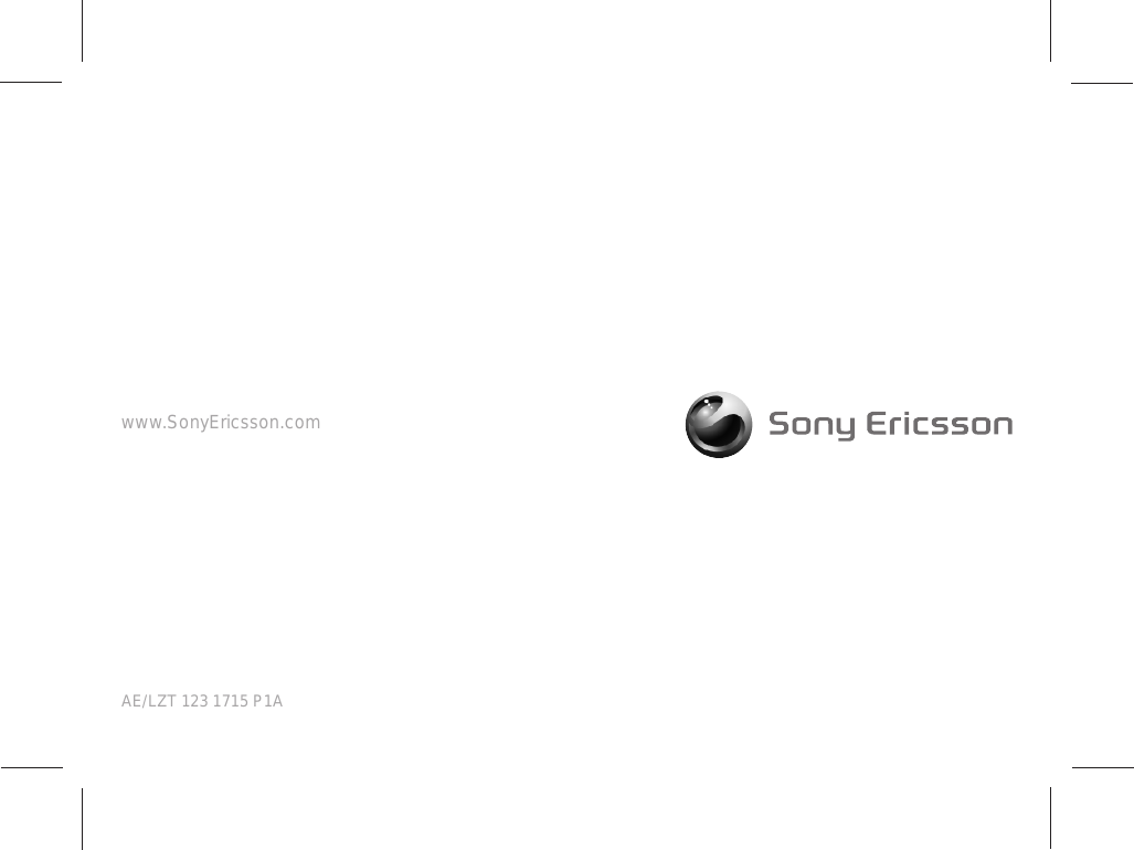 www.SonyEricsson.comAE/LZT 123 1715 P1A