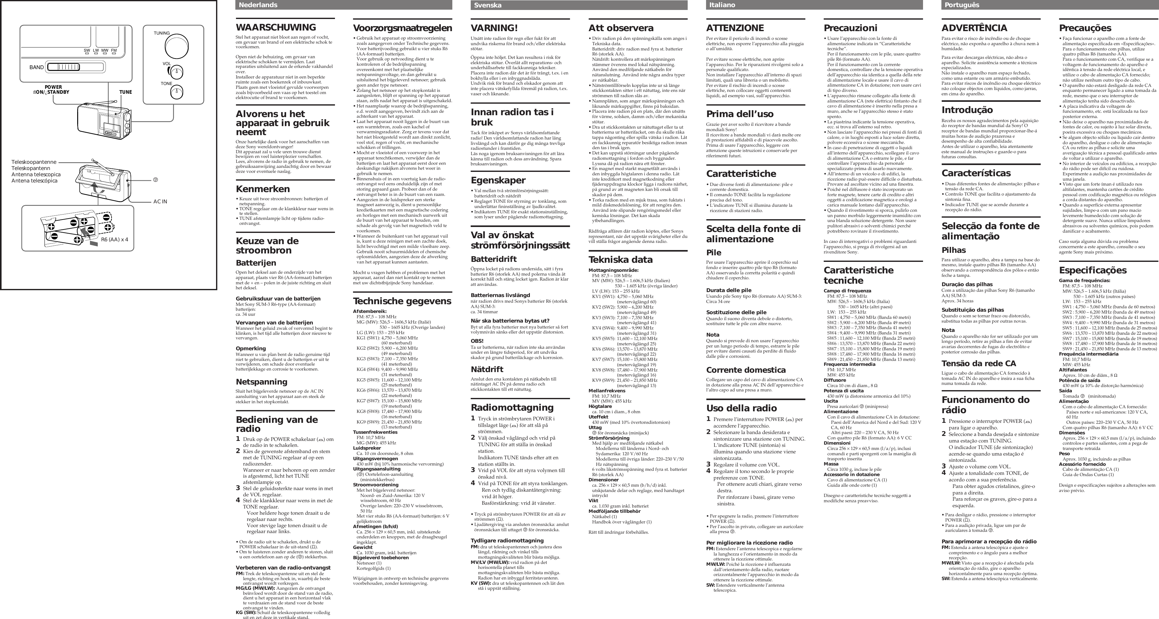 Page 2 of 2 - Sony-Ericsson Sony-Ericsson-Icf-Sw600-Users-Manual- ICF-SW600  Sony-ericsson-icf-sw600-users-manual