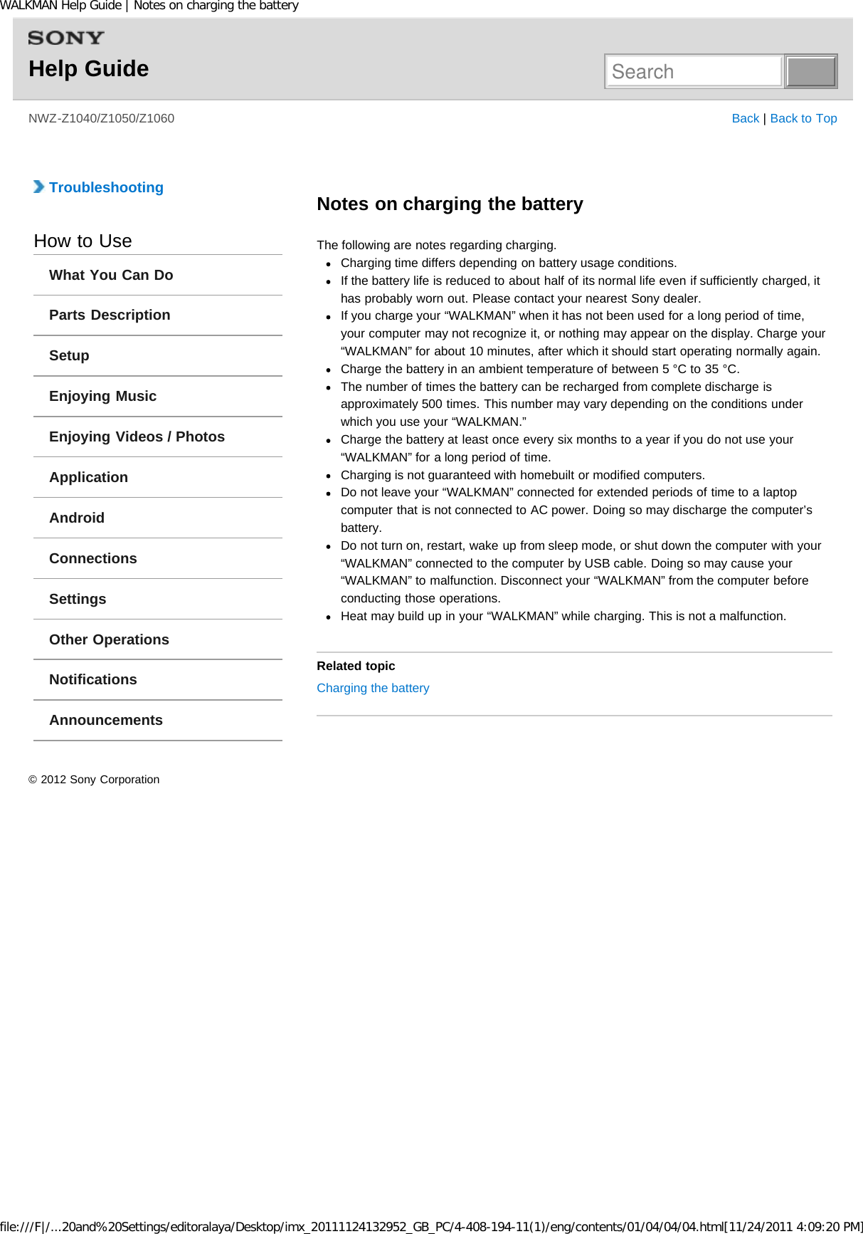 Page 211 of Sony Group NWZZ1000 Digital Media Player User Manual WALKMAN Help Guide   Top page