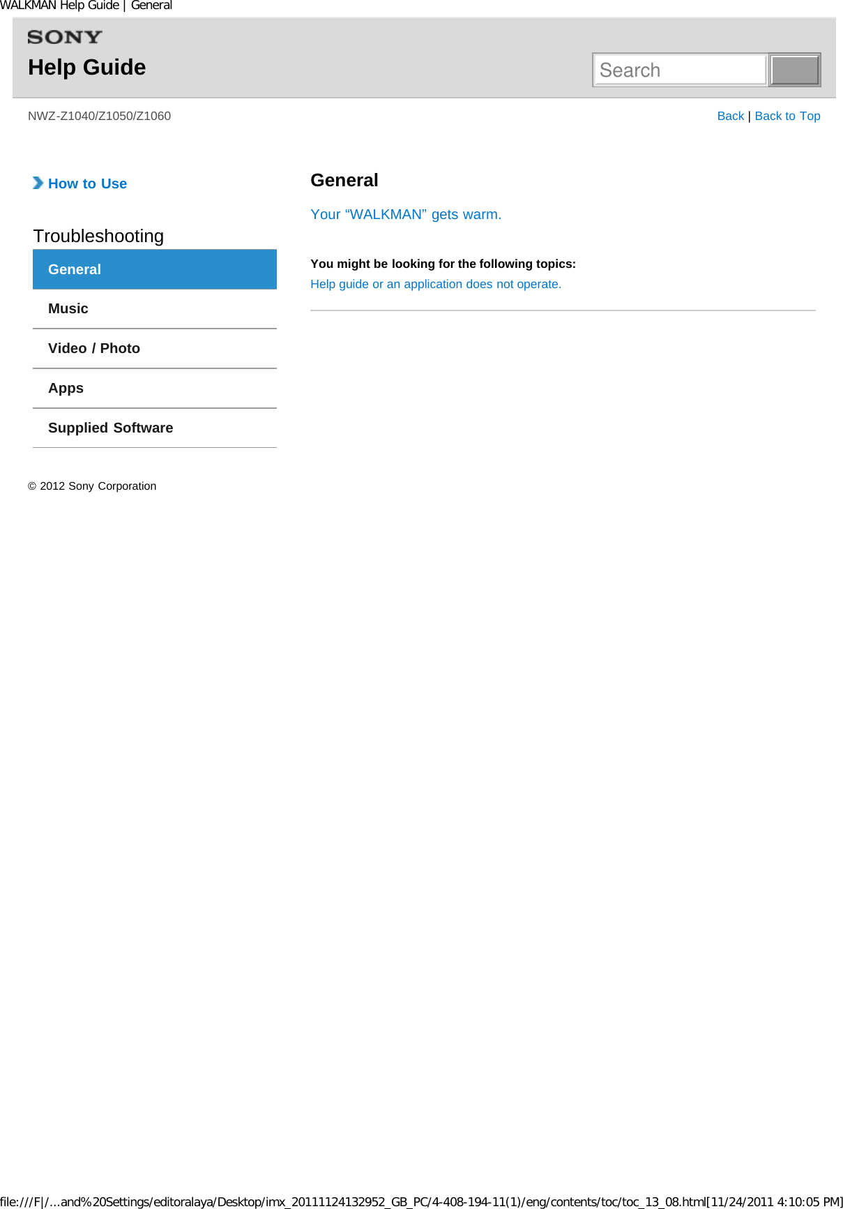 Page 259 of Sony Group NWZZ1000 Digital Media Player User Manual WALKMAN Help Guide   Top page