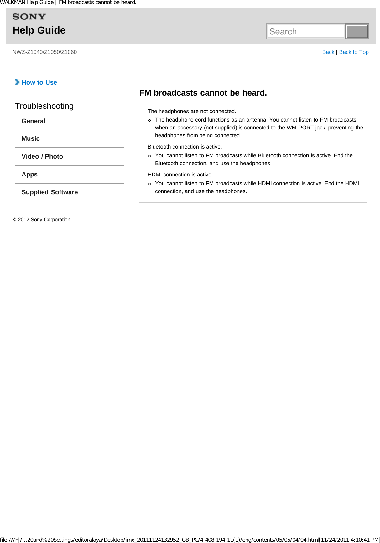 Page 293 of Sony Group NWZZ1000 Digital Media Player User Manual WALKMAN Help Guide   Top page