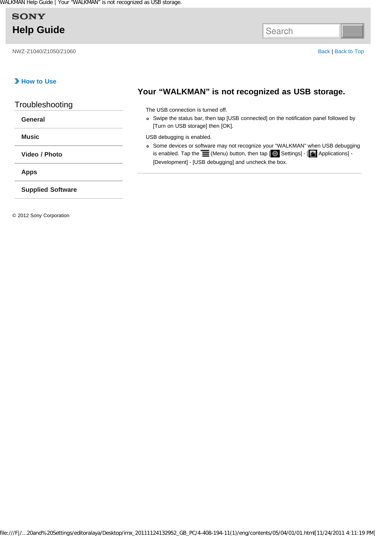 Page 328 of Sony Group NWZZ1000 Digital Media Player User Manual WALKMAN Help Guide   Top page