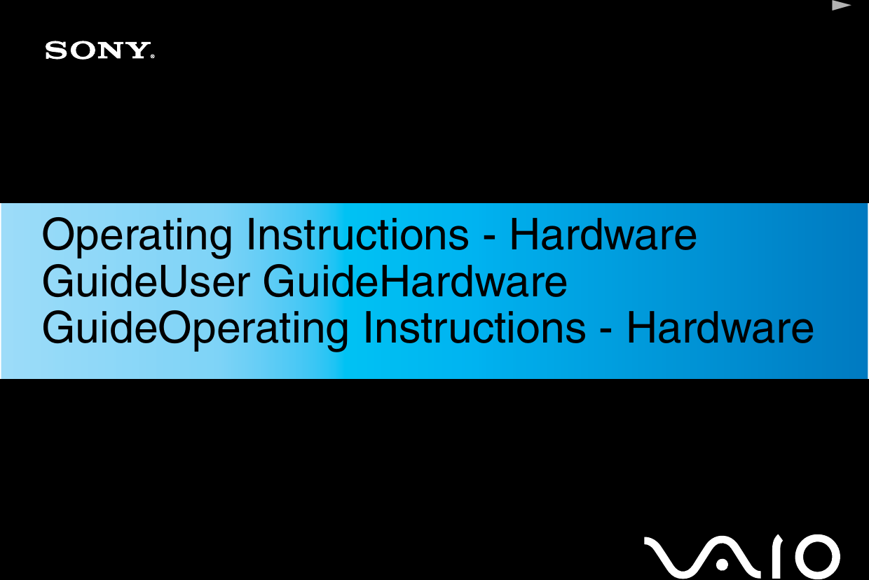 NOperating Instructions - Hardware GuideUser GuideHardware GuideOperating Instructions - Hardware 