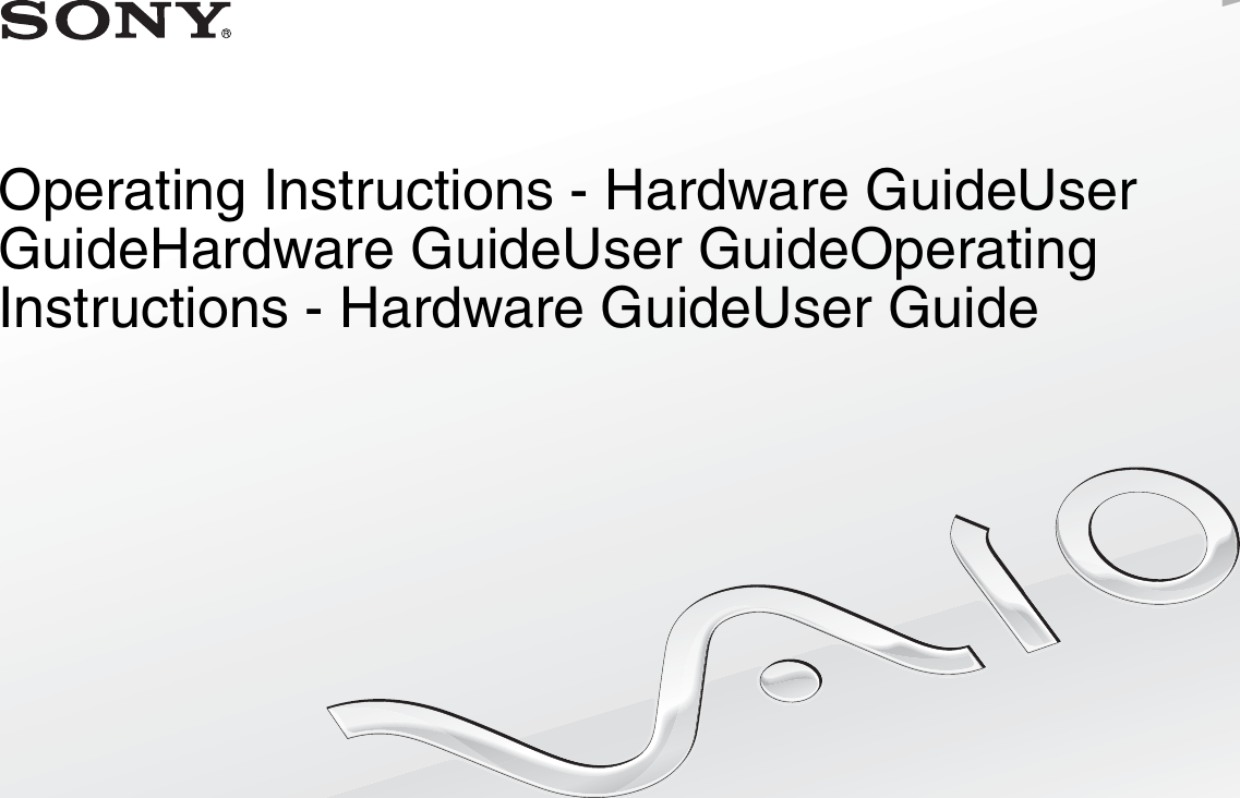 NOperating Instructions - Hardware GuideUser GuideHardware GuideUser GuideOperating Instructions - Hardware GuideUser Guide