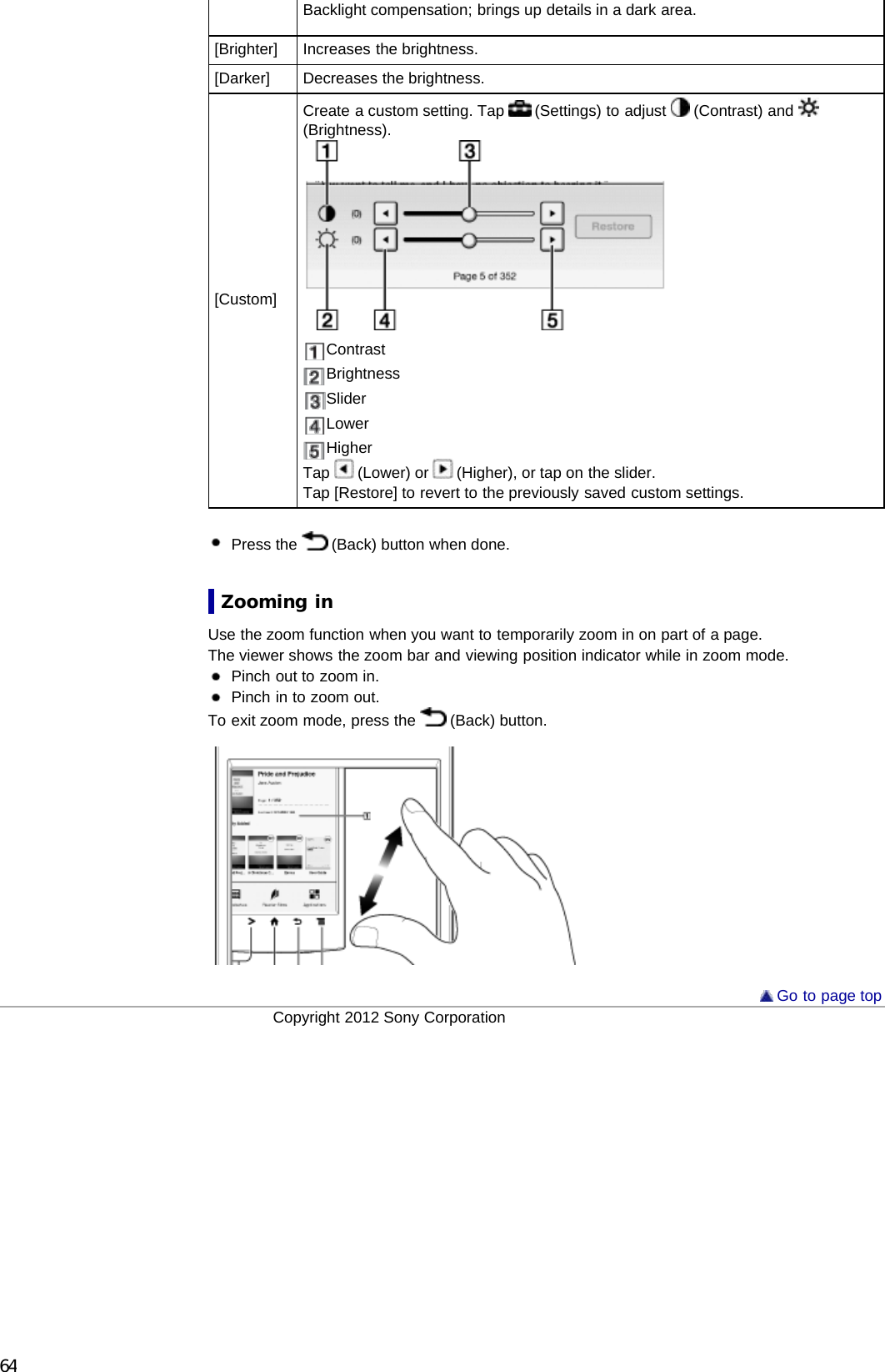 Page 64 of Sony Group PRST2 Digital Book Reader User Manual PRS T2   Reader        User Guide