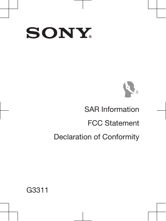 SAR InformationFCC StatementDeclaration of ConformityG3311