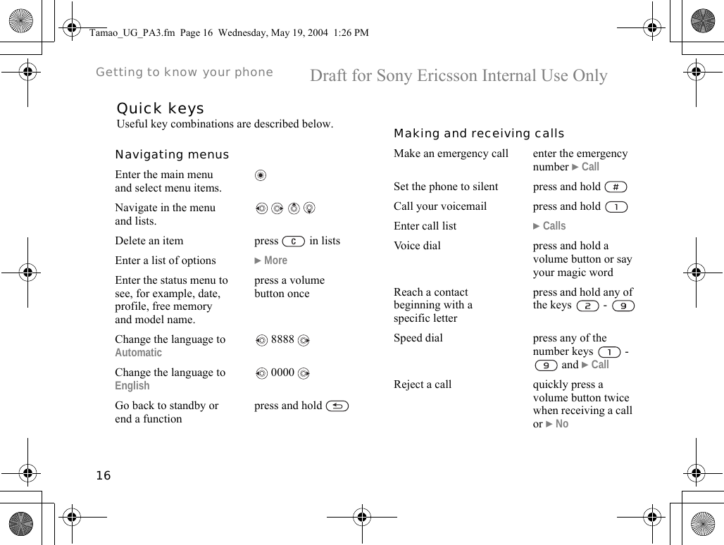 Page 16 of Sony A1021051 Licensed Transmitter User Manual Tamao UG PA3