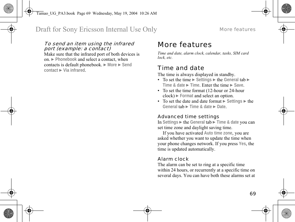 Page 69 of Sony A1021051 Licensed Transmitter User Manual Tamao UG PA3