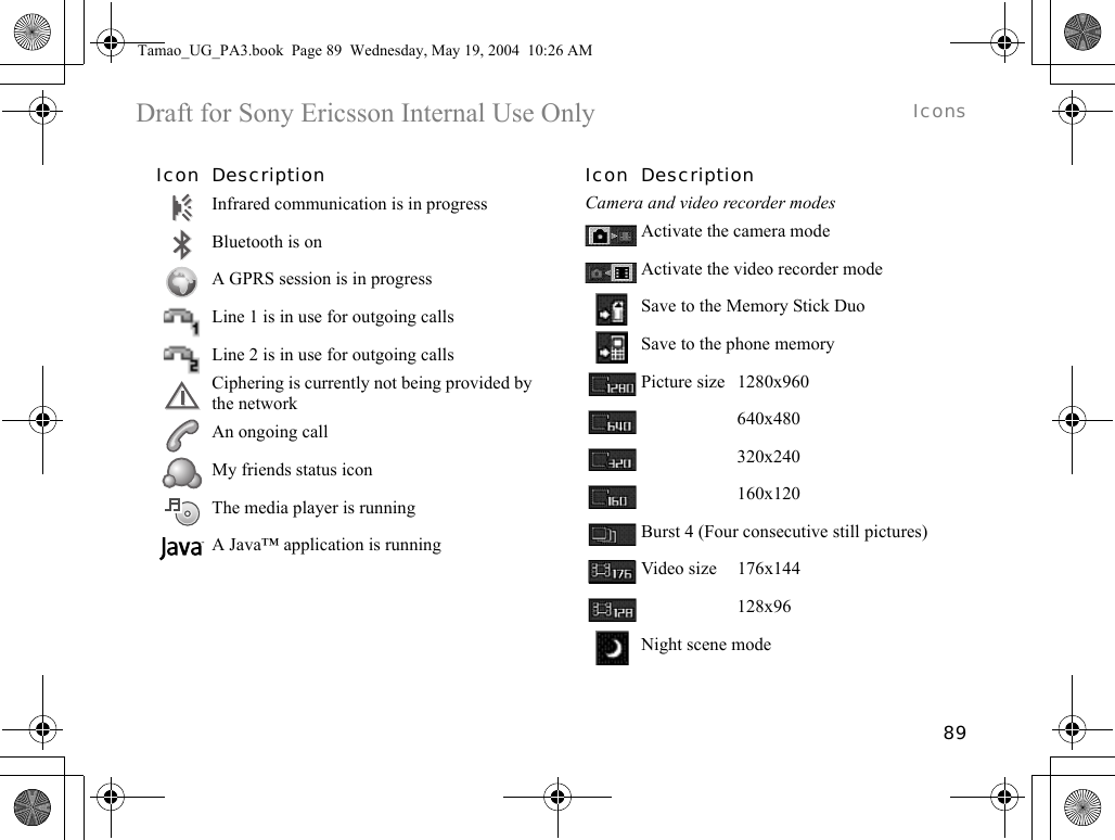 Page 89 of Sony A1021051 Licensed Transmitter User Manual Tamao UG PA3