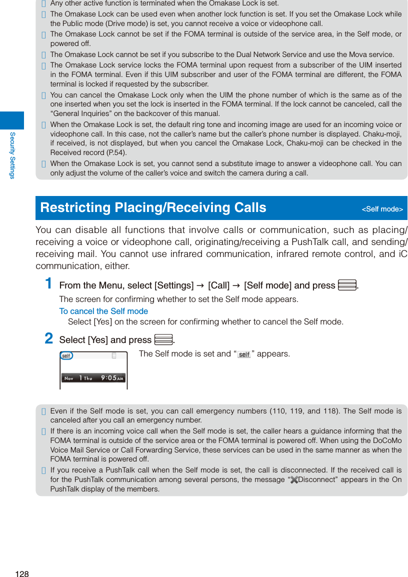 Page 130 of Sony A3624011 Licensed transmitter User Manual 