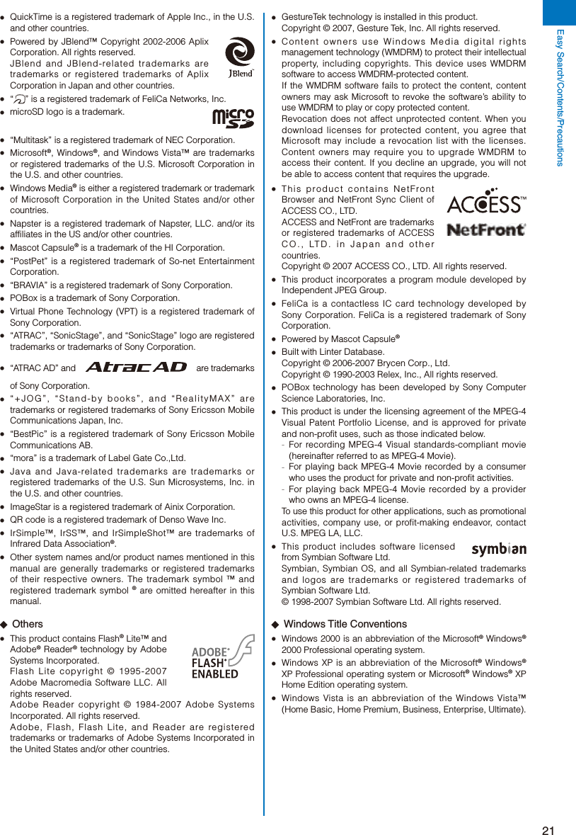 Page 23 of Sony A3624011 Licensed transmitter User Manual 