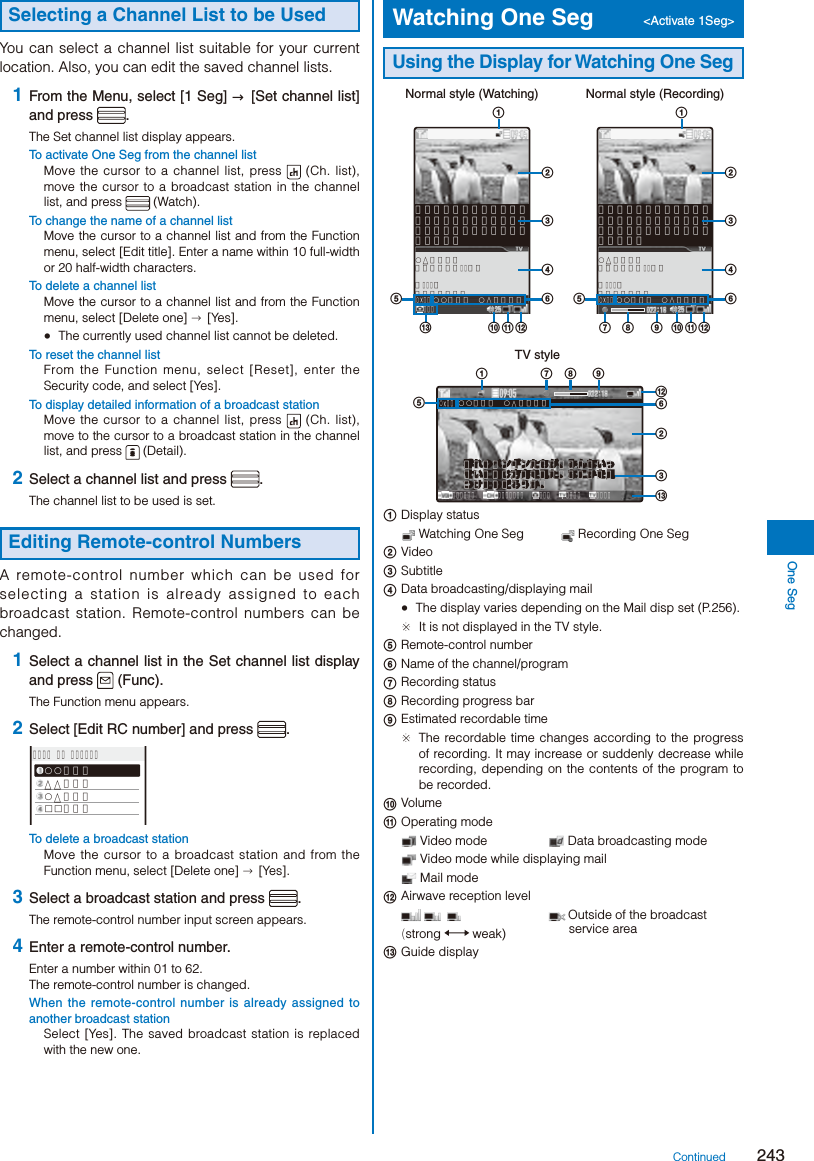 Page 245 of Sony A3624011 Licensed transmitter User Manual 