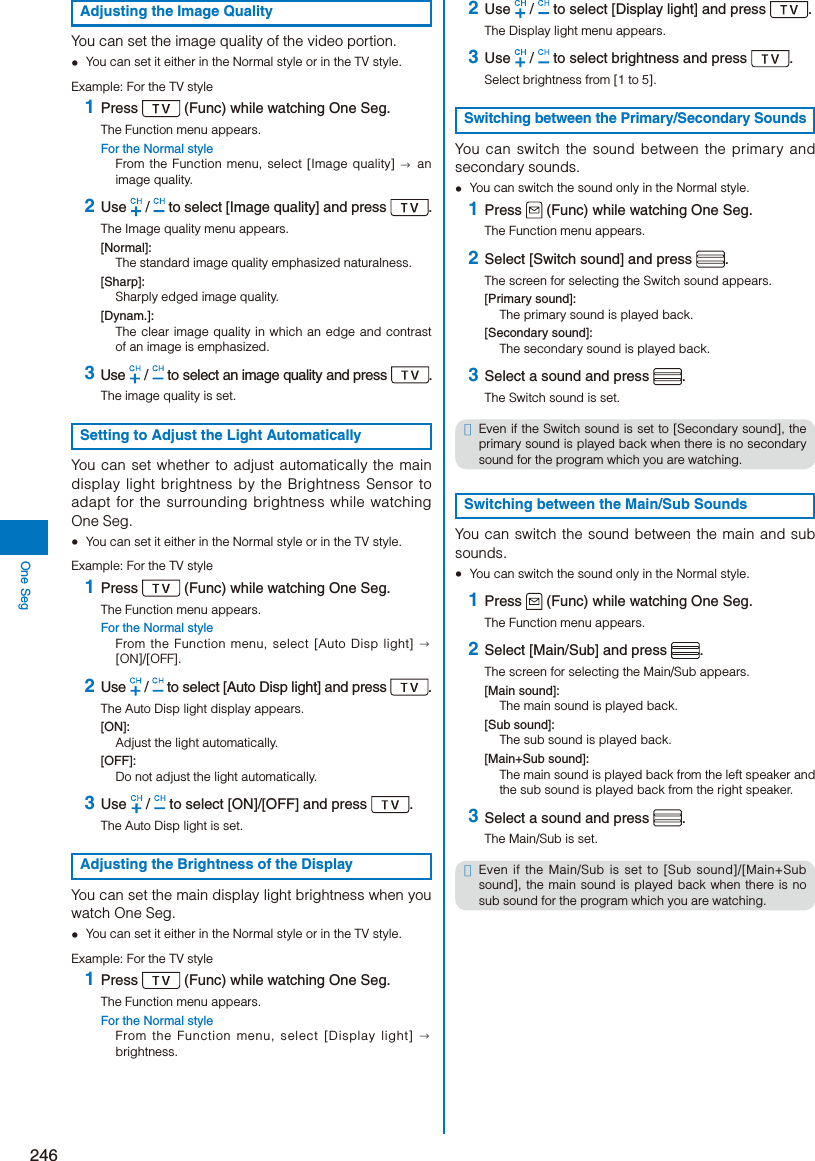 Page 248 of Sony A3624011 Licensed transmitter User Manual 