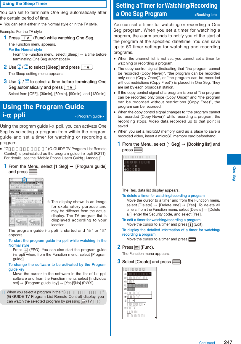 Page 249 of Sony A3624011 Licensed transmitter User Manual 