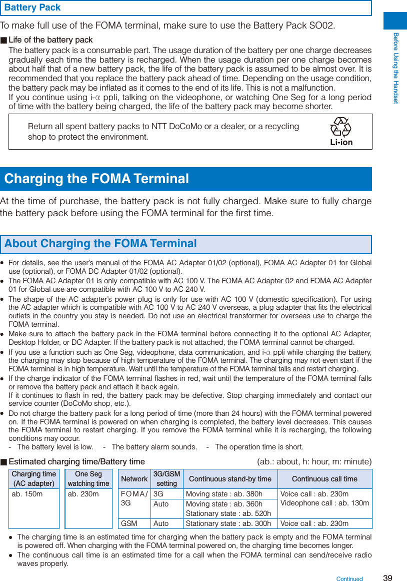 Page 41 of Sony A3624011 Licensed transmitter User Manual 