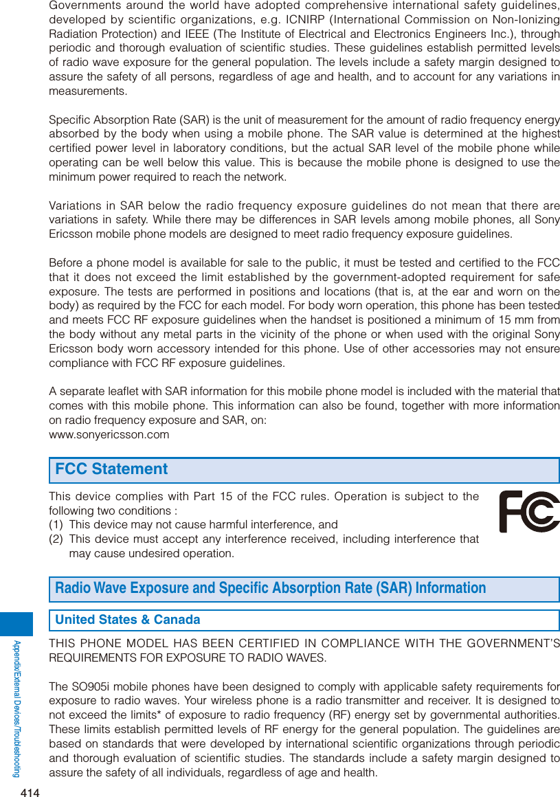 Page 166 of Sony A3624011 Licensed transmitter User Manual 