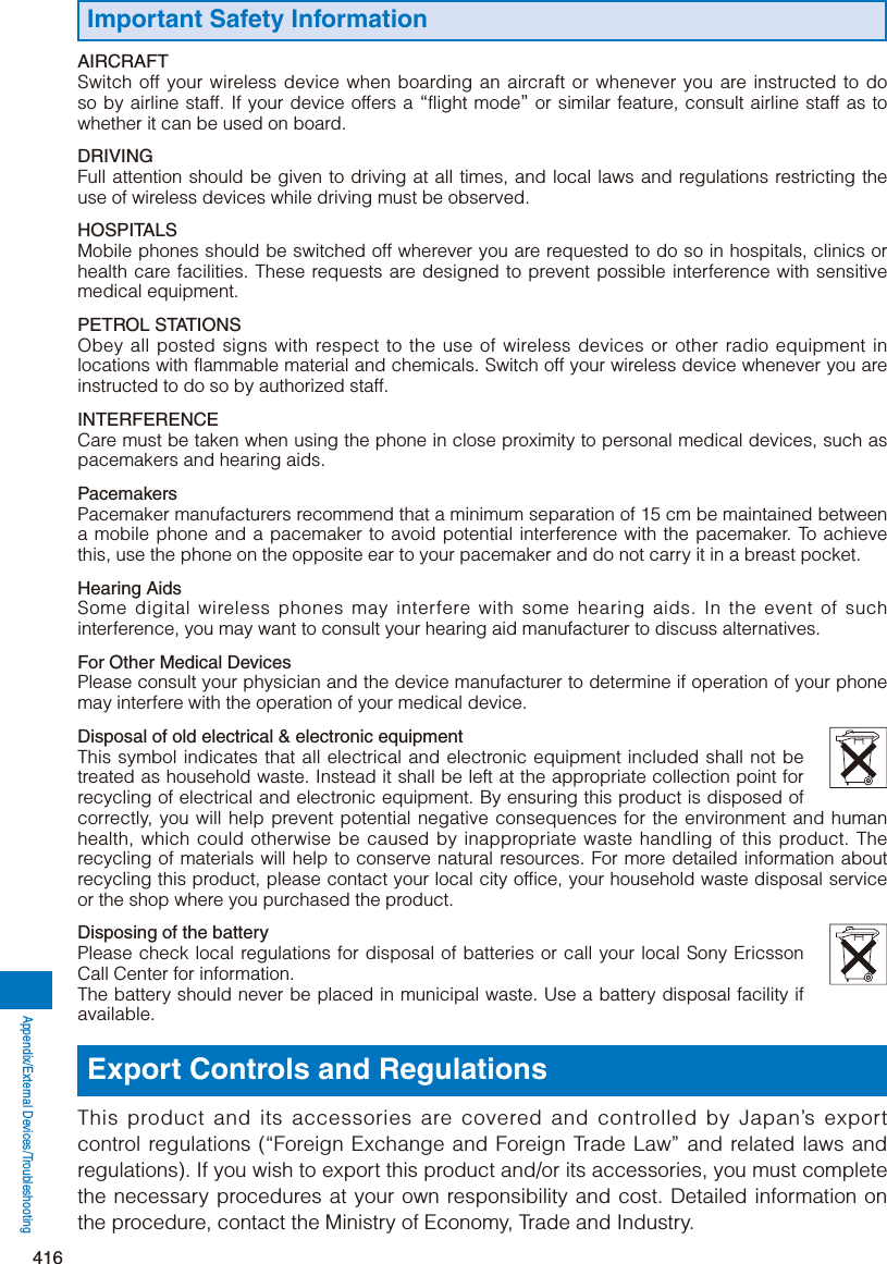 Page 168 of Sony A3624011 Licensed transmitter User Manual 