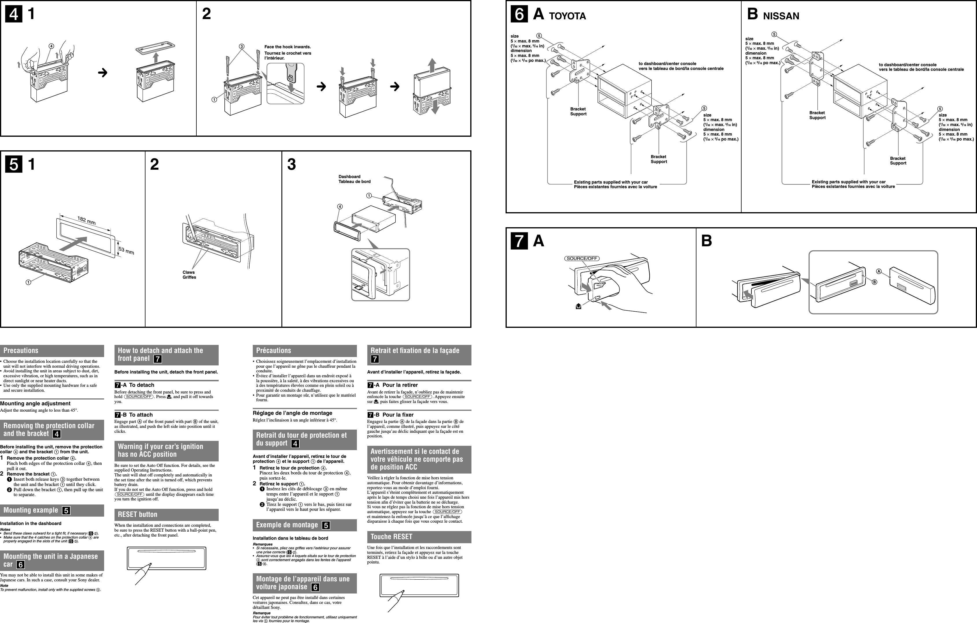 Page 2 of 2 - Sony CDX-GT440U User Manual Installation/Connections CDXGT440U Install
