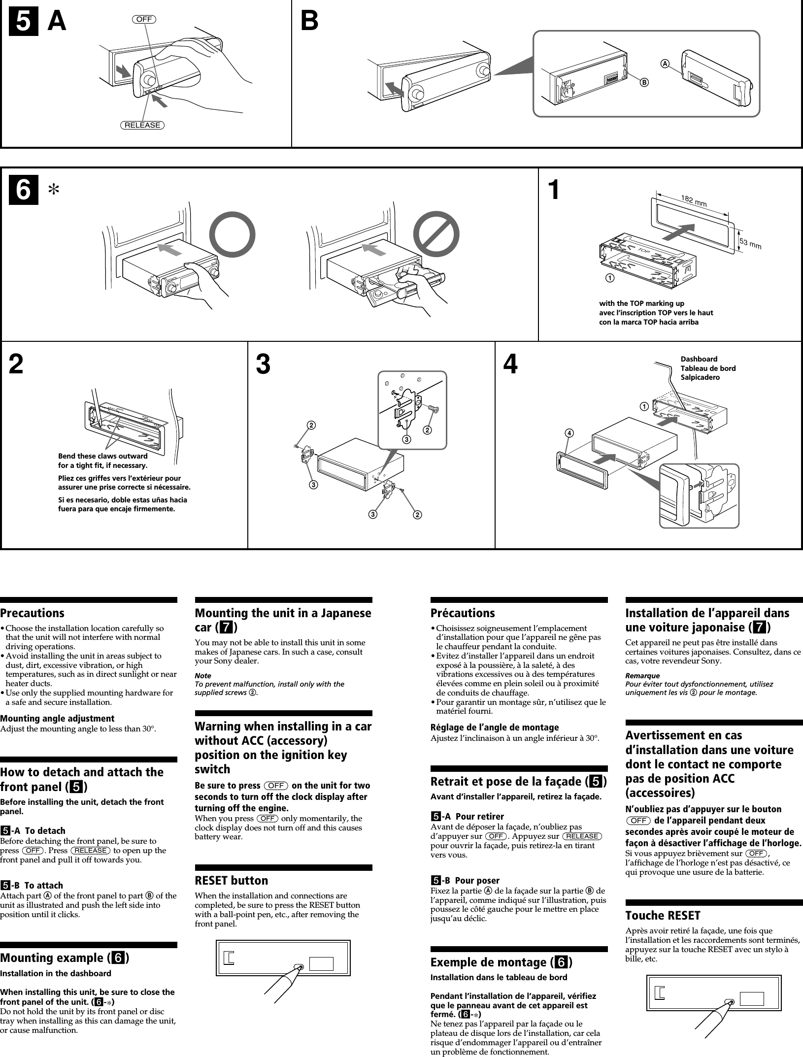 Sony CDX MP70 User Manual Installation/Connection Instructions CDXMP70install