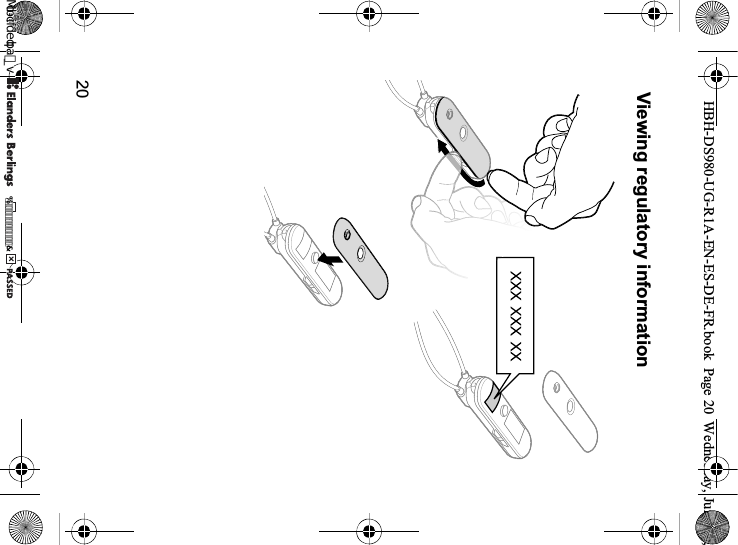20Viewing regulatory informationHBH-DS980-UG-R1A-EN-ES-DE-FR.book  Page 20  Wednesday, June 20, 0REFLIGHTEDBY0REFLIGHTEDBY
