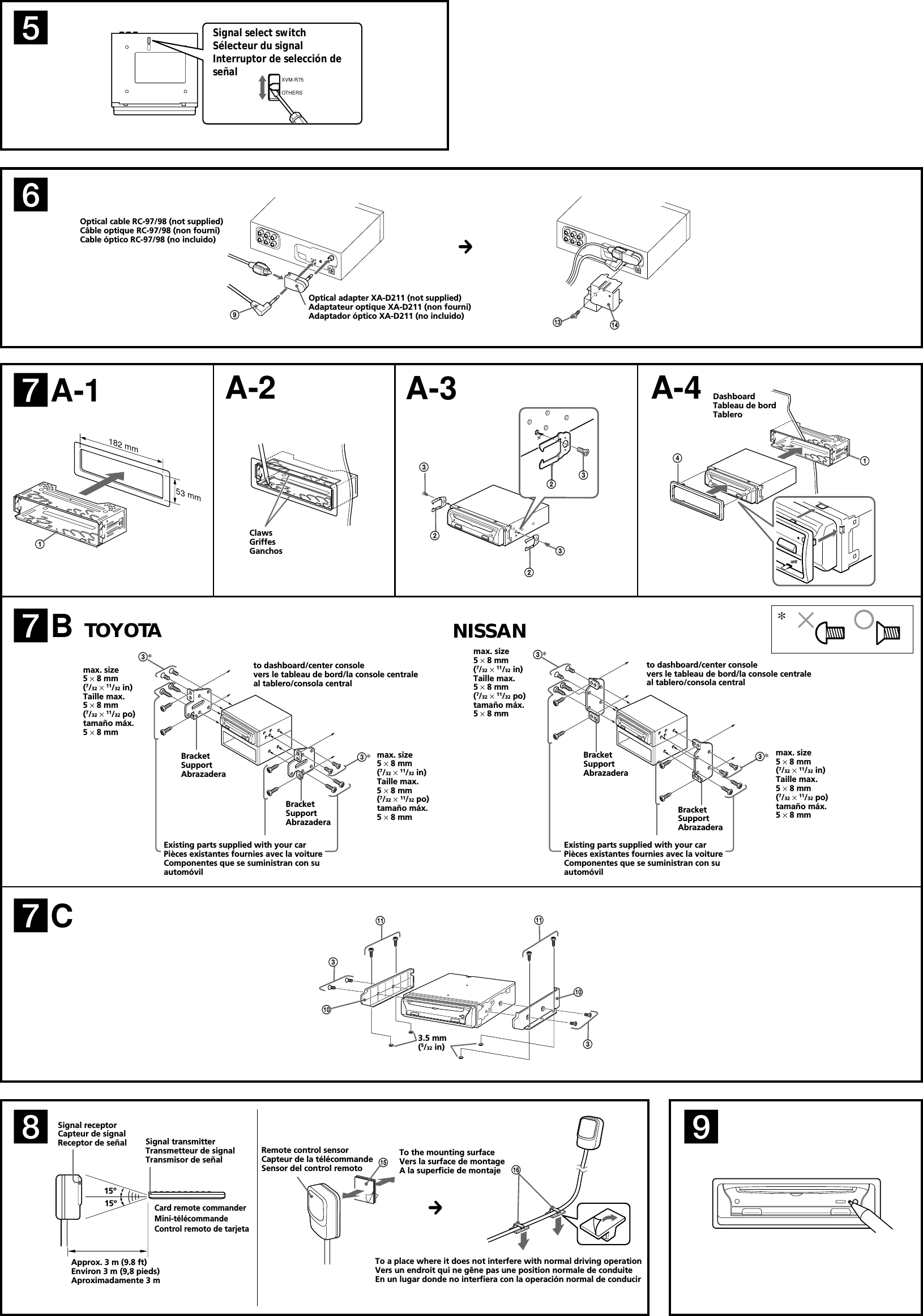 Page 3 of 4 - Sony DVX-11A User Manual Installation/Connections DVX11Ainstall
