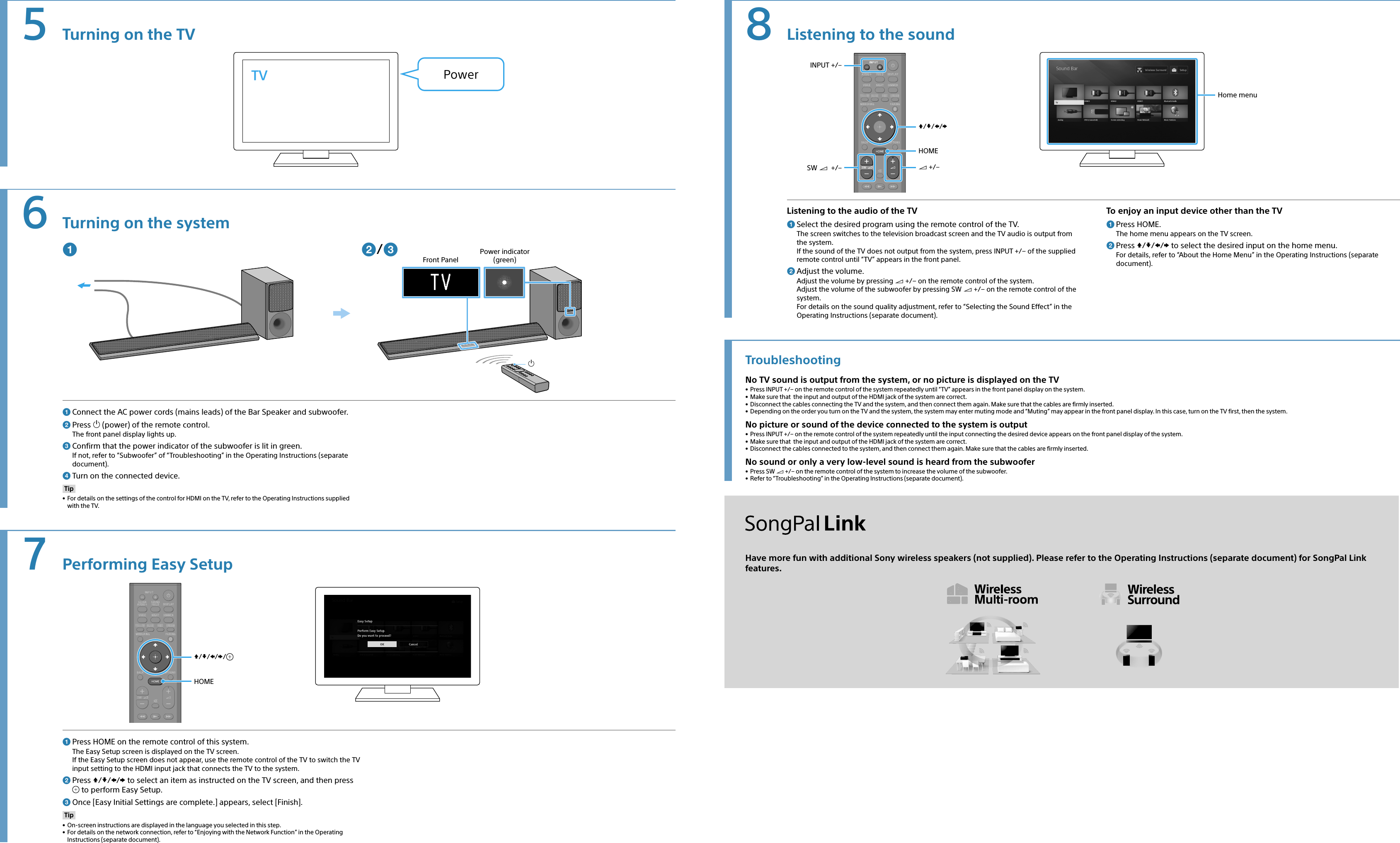 Page 2 of 2 - Sony HT-CT790 User Manual Startup Guide QSG 4586047131