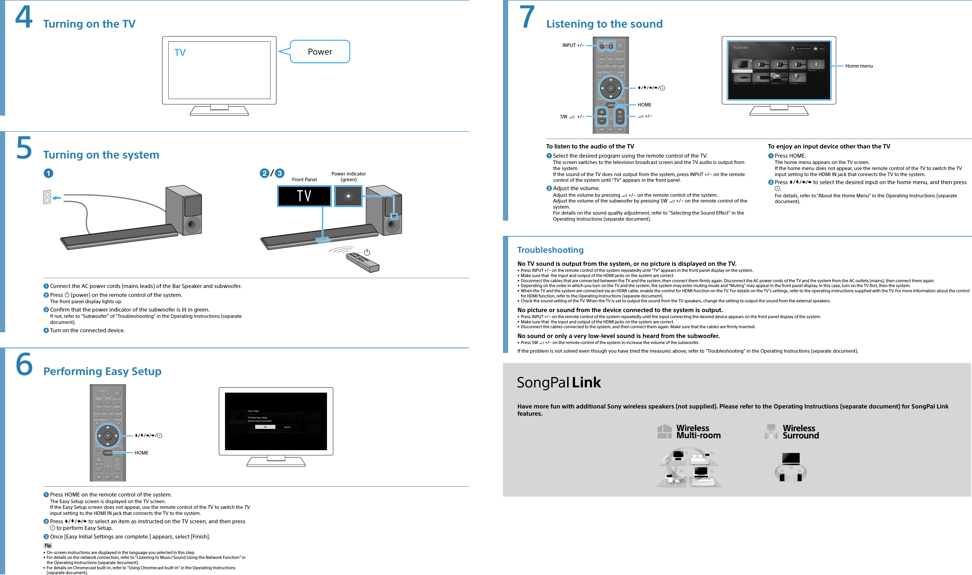 Page 2 of 2 - Sony HT-CT800 User Manual Startup Gude 4687592121