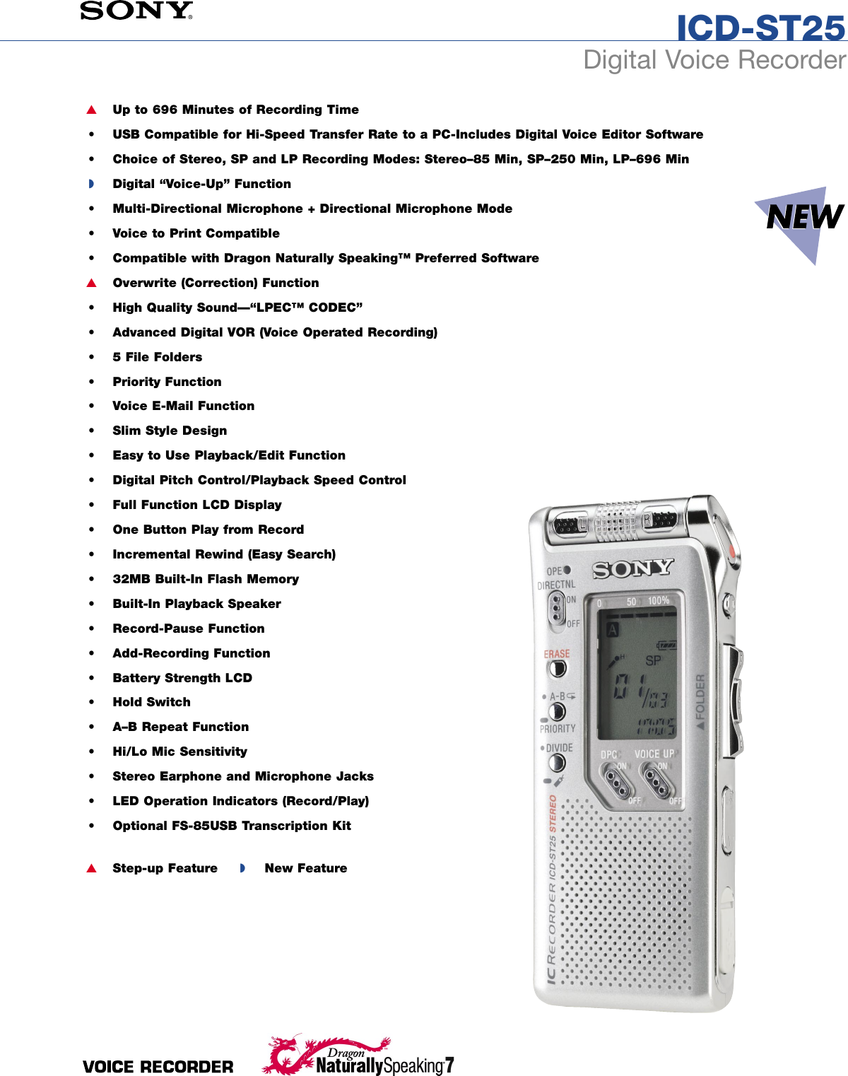 Sony Ic Recorder Icd St25 Manual