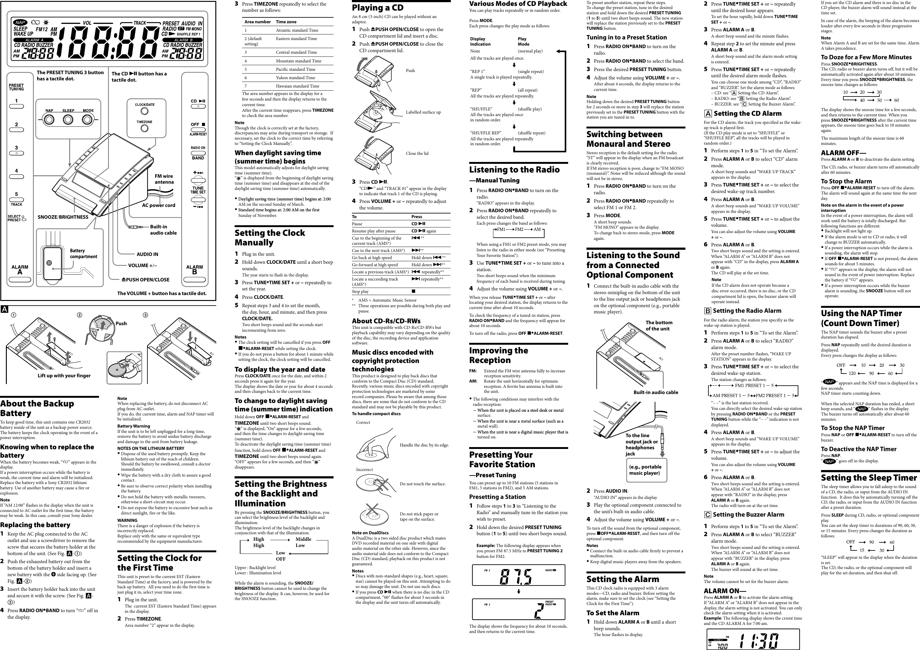 Page 2 of 2 - Sony ICF-CD7000 User Manual  To The Adcc79fd-6232-26a4-4138-0a139faebabd